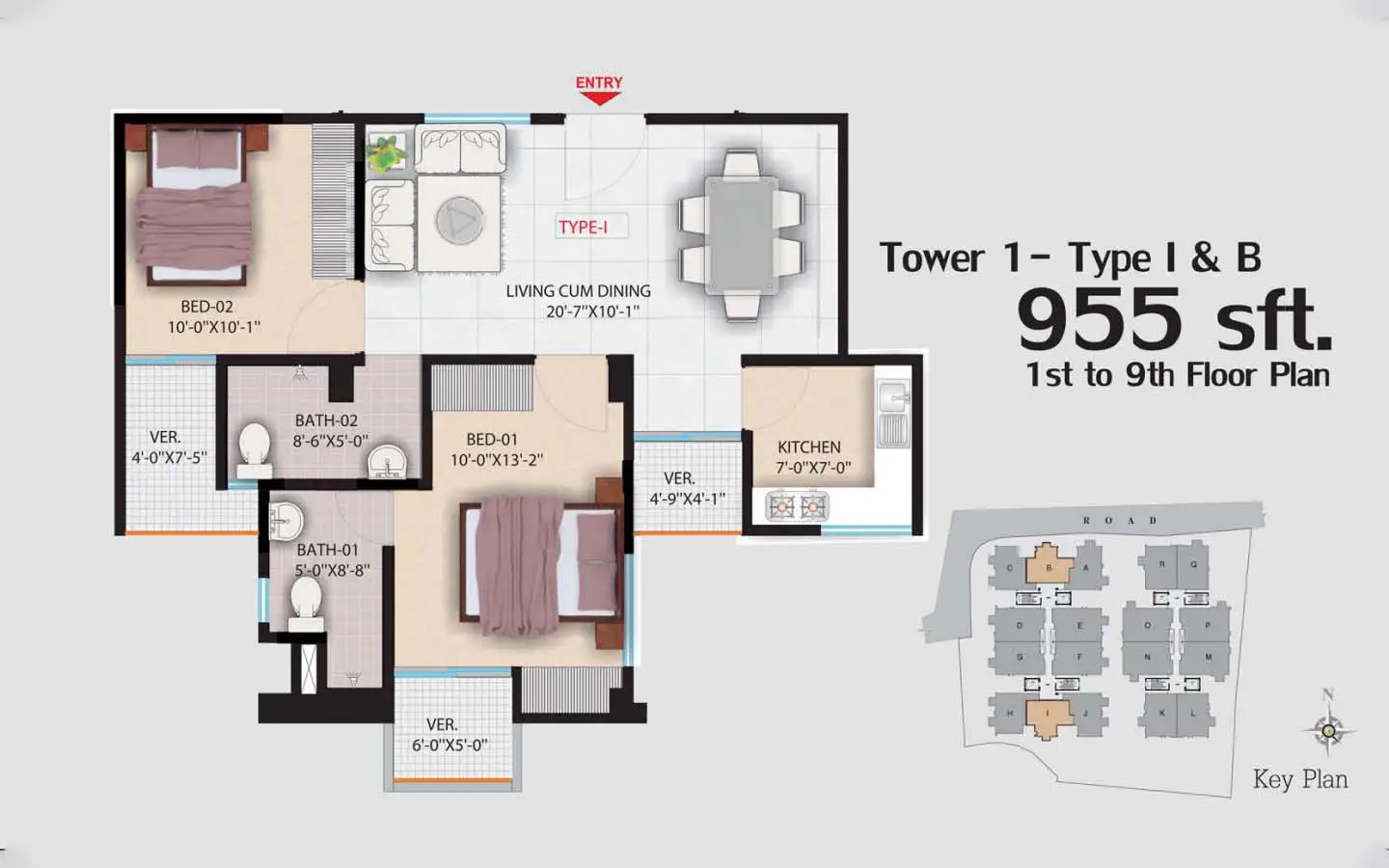 Ready flat for sale in Uttara