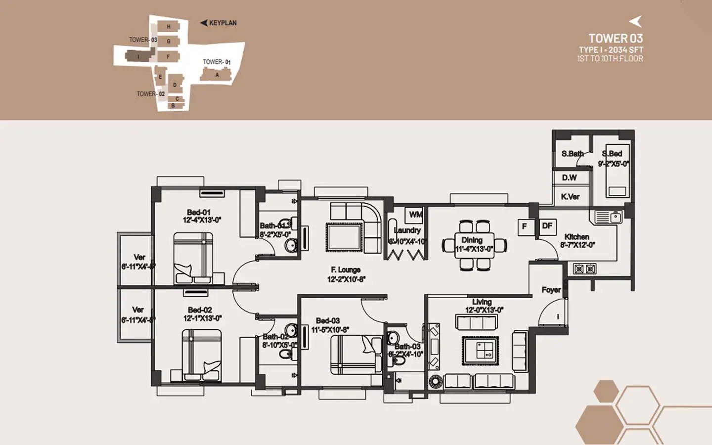 Ready flat for sale in madani
