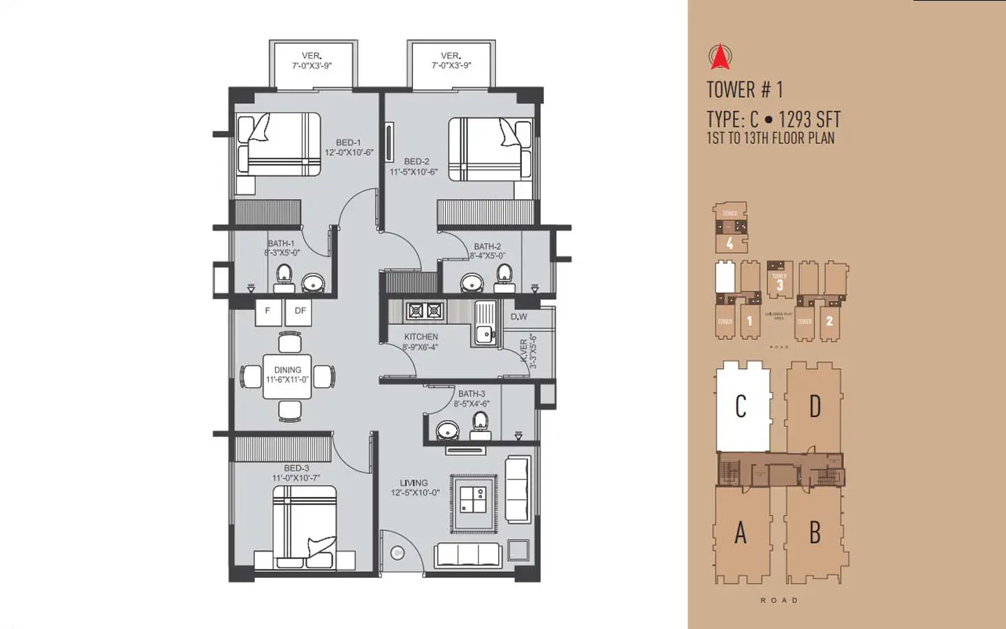 Ready flat for sale in Uttara
