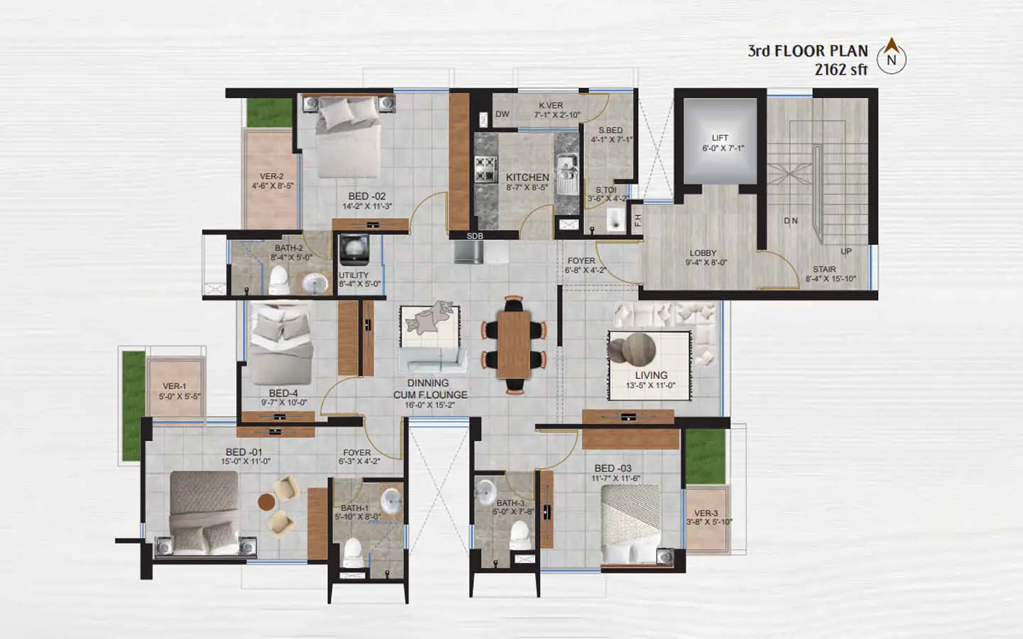 Ready flat for sale in Uttara