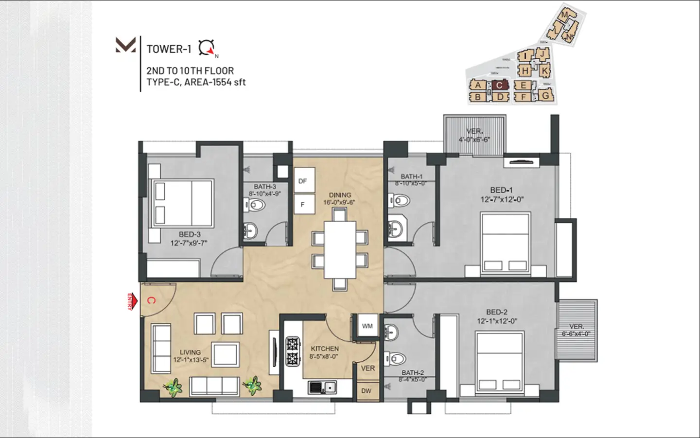 Ready flat for sale in Uttara