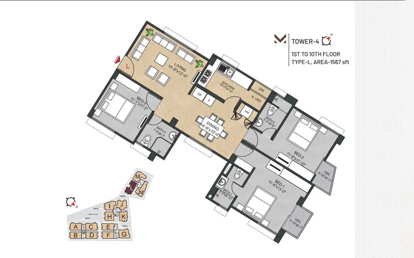 Ready flat for sale in uttara